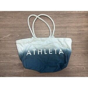 Athleta Gradient Blue Tote Lightweight Canvas Bag with Handles